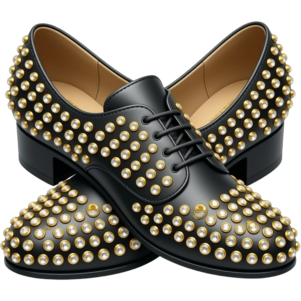 Tap shoe with bling emoji