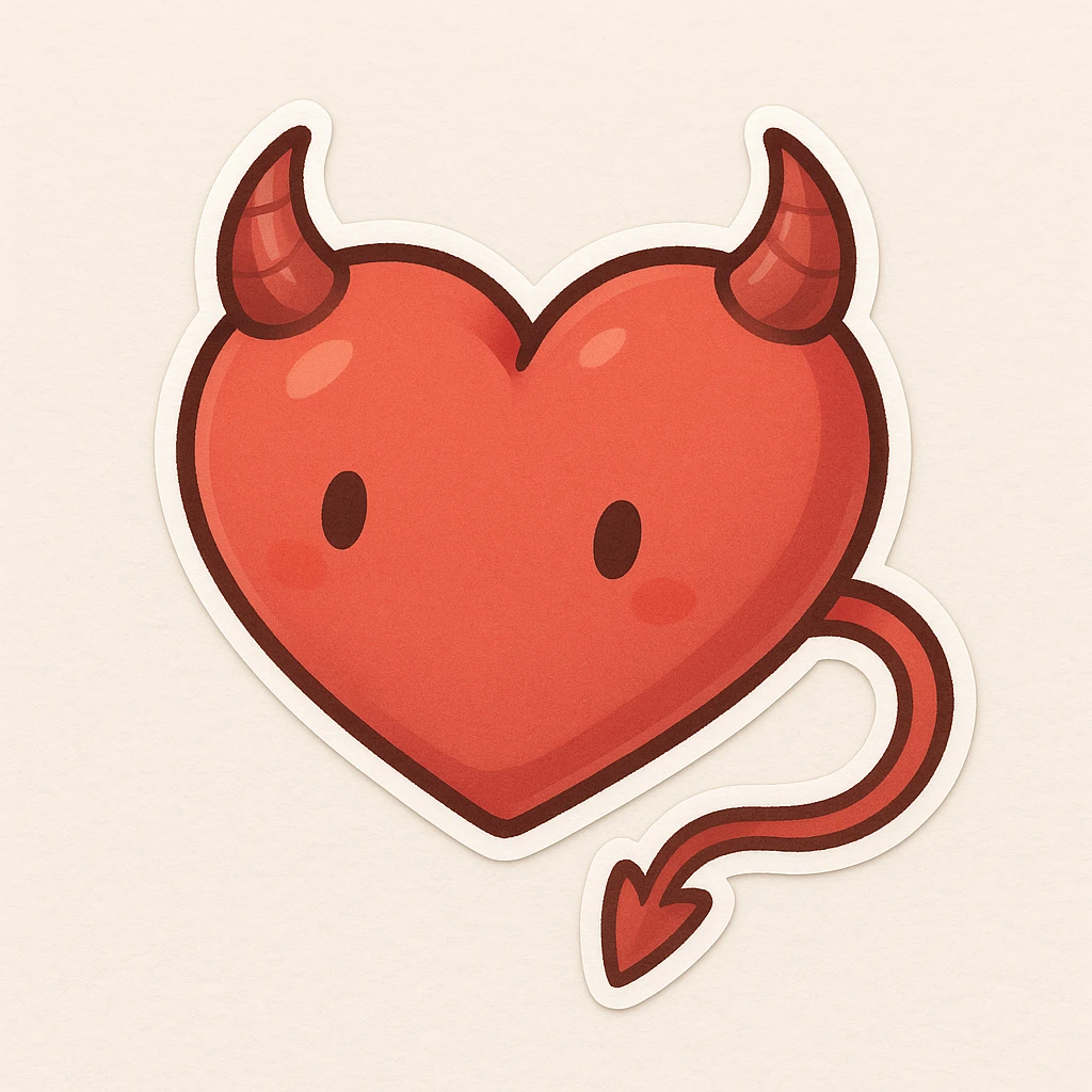 devil heart emoji
