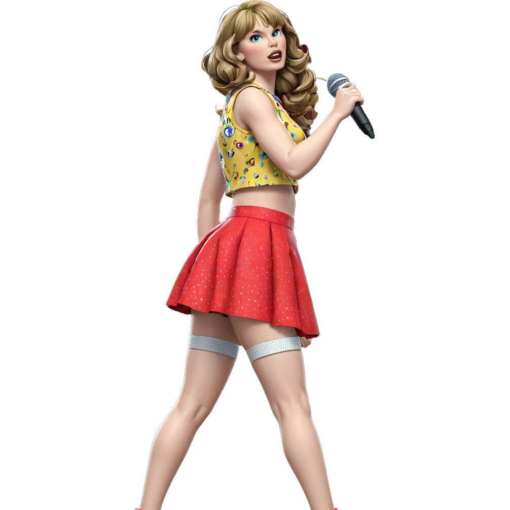 girl with microphone in skirt emoji