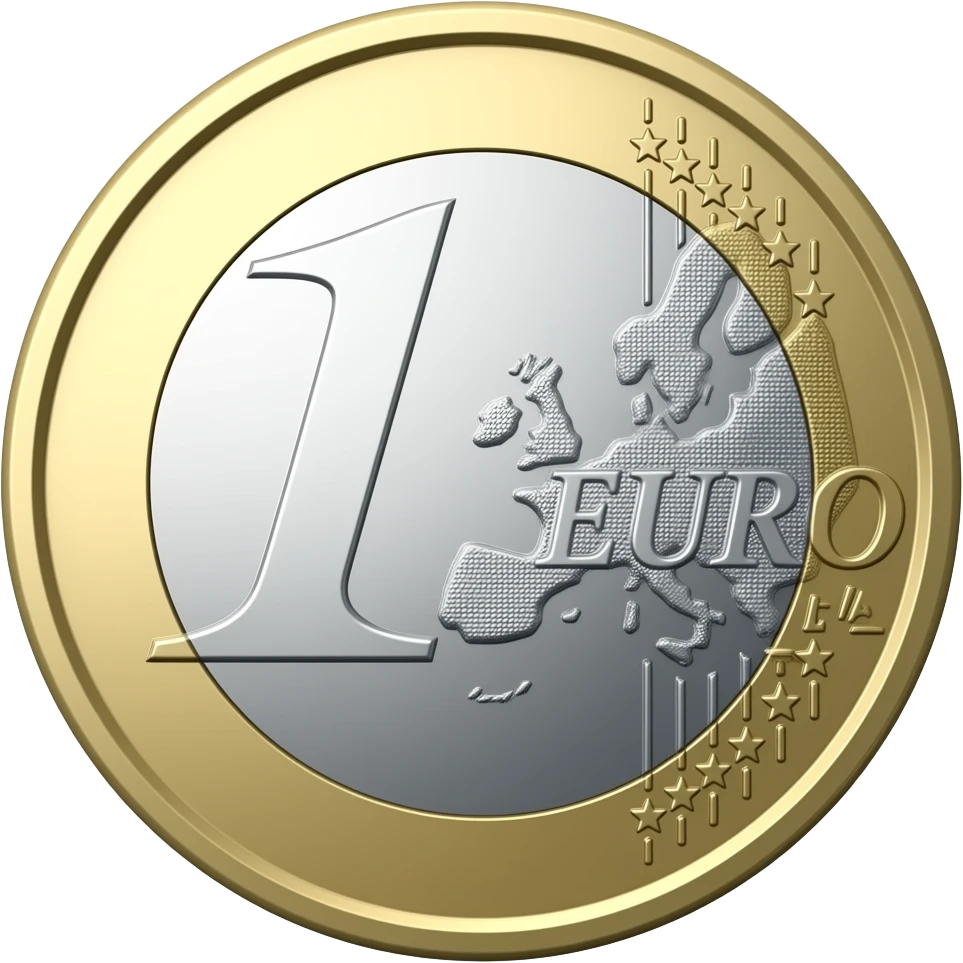 generate a Euro coin emoji 3d emoji