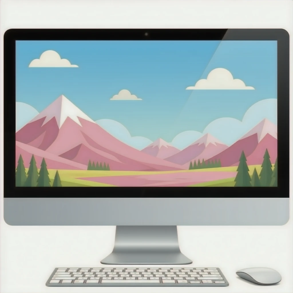 Dual Monitor Setup with hints of pink emoji