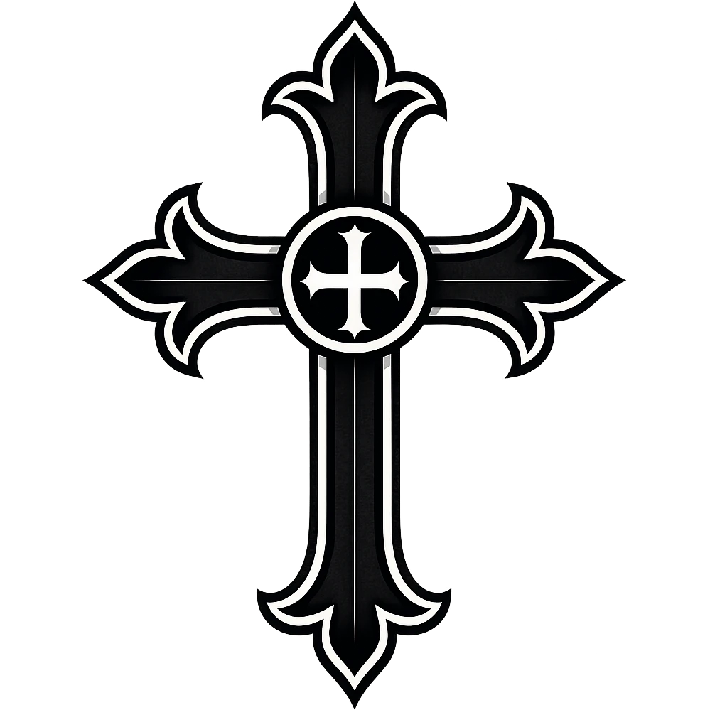 Goth cross, remove background emoji