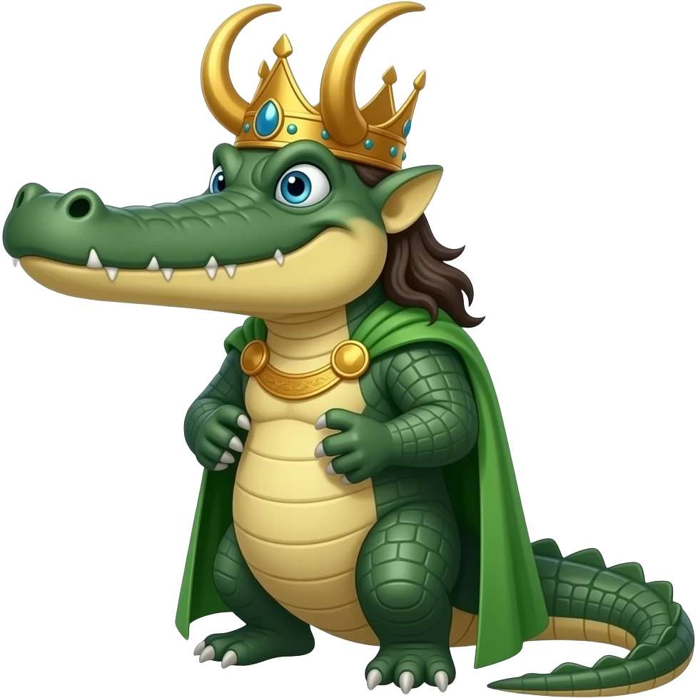 Aligator loki with his crown emoji