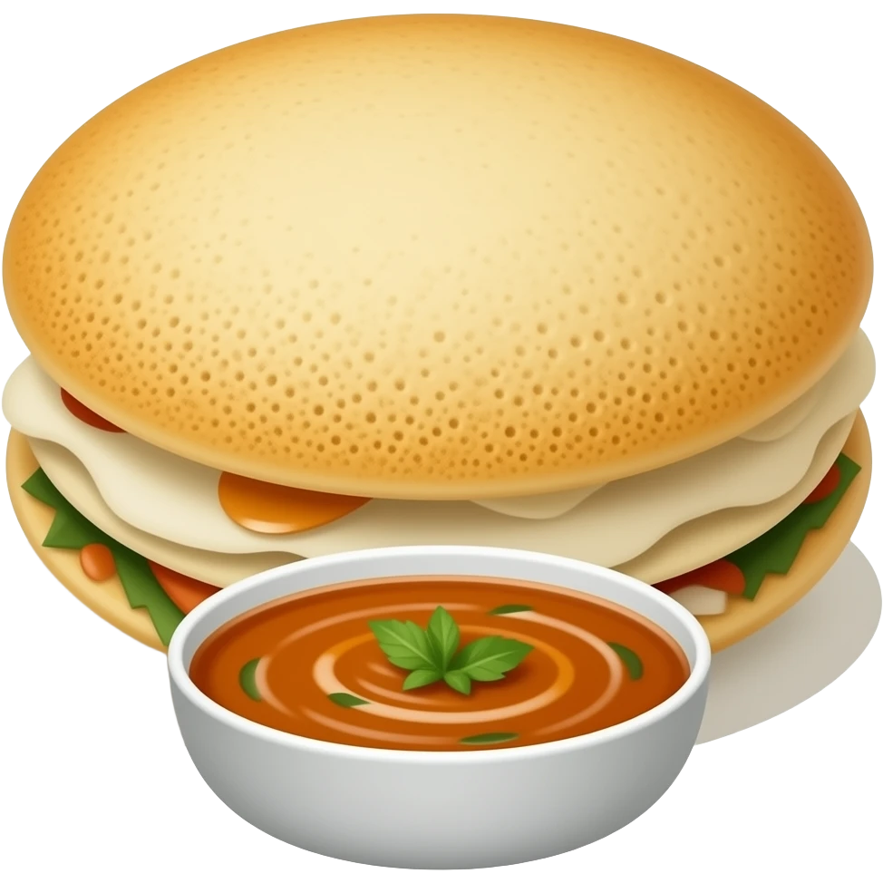 Idli with sambar and chatney emoji