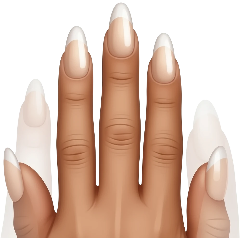 Long acrylic nails on brown skin emoji