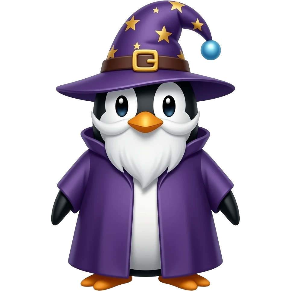 Penguin Wizard emoji