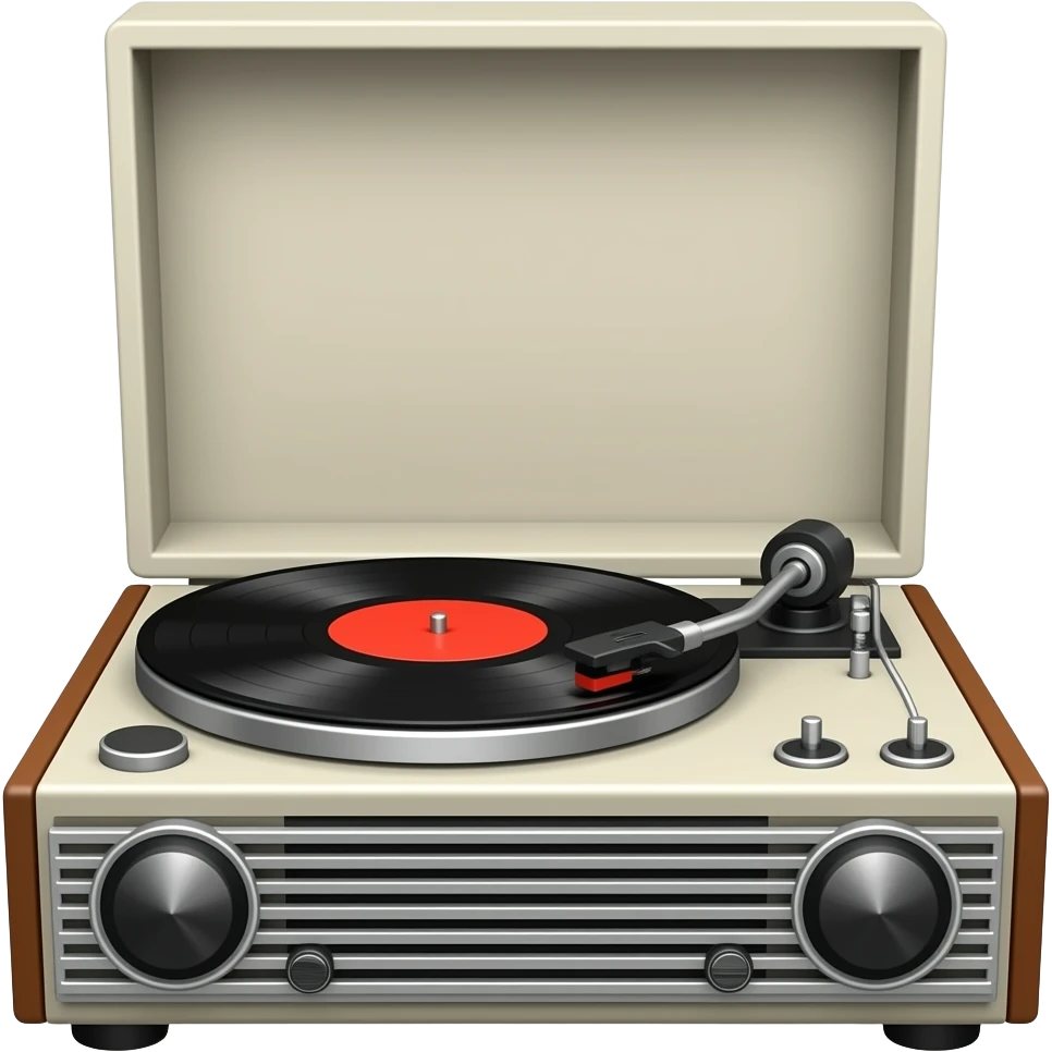 Retro record player emoji