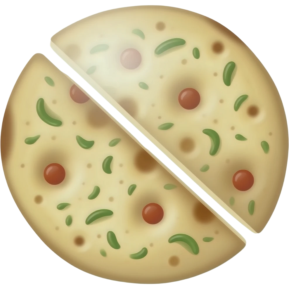 Make it emoji half نان emoji roti one peace emoji