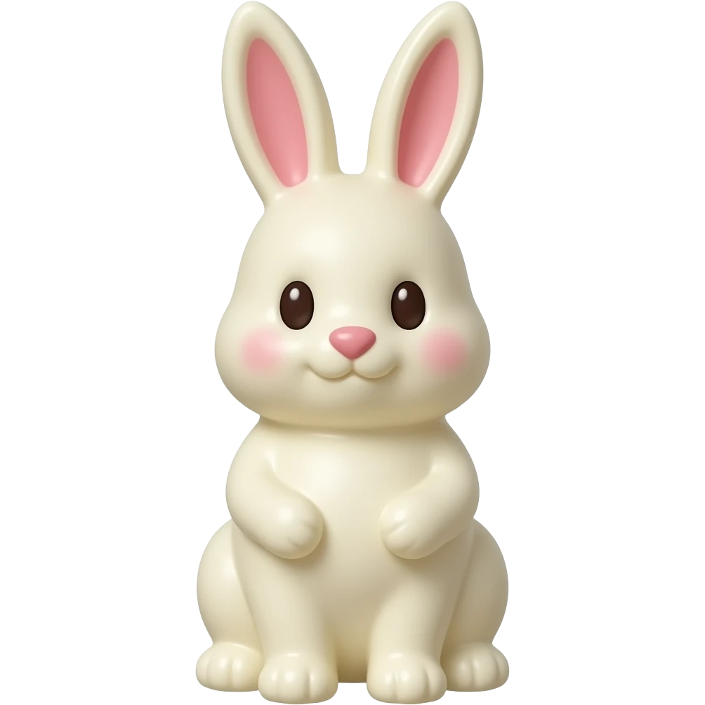 turn into withe chocolate easter cute little face full body emoji