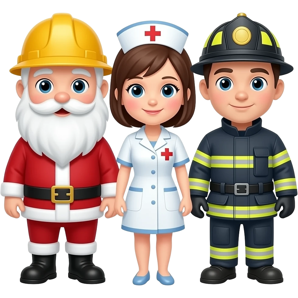 Santa👷🧑‍⚕️🧑‍🚒 emoji