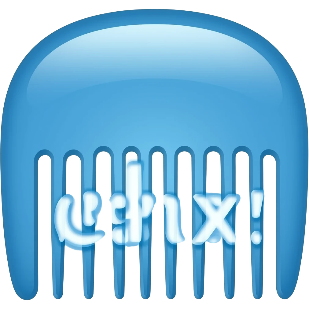 the comb is blue emoji