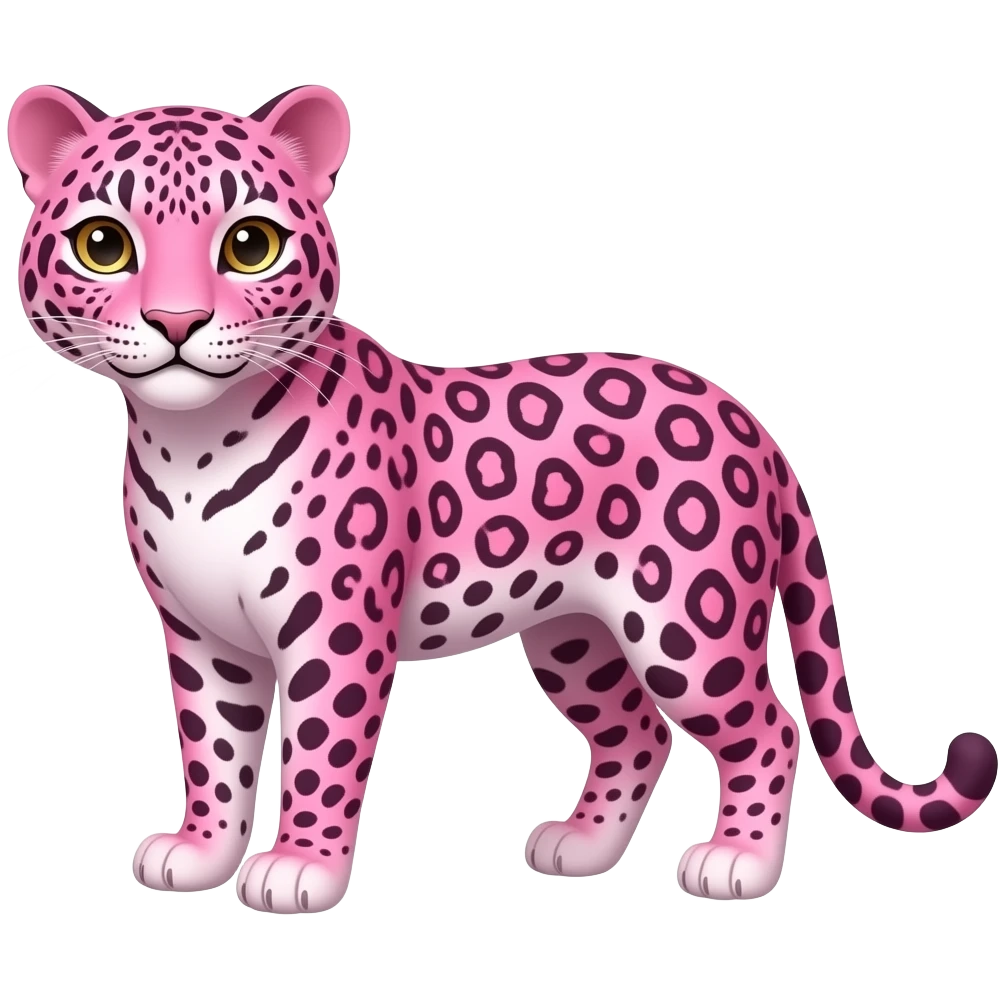 A pink 🐆 emoji