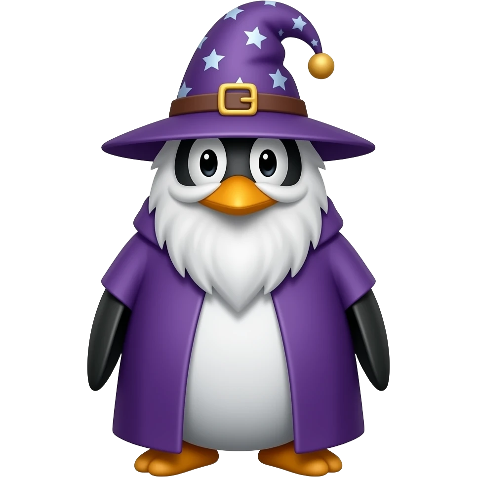 Penguin Wizard emoji