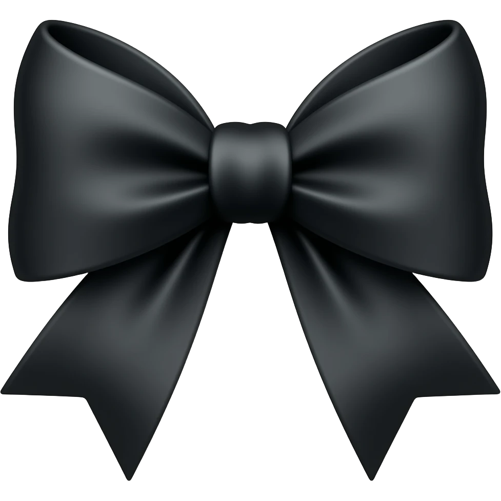 black bow emoji emoji