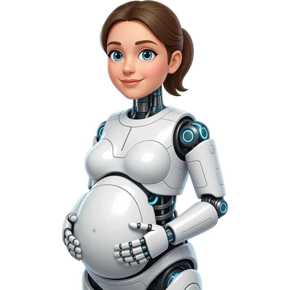 robœ pregnant para colorir em preto e branco emoji