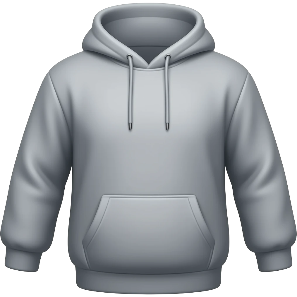 Un pull gris à capuche emoji