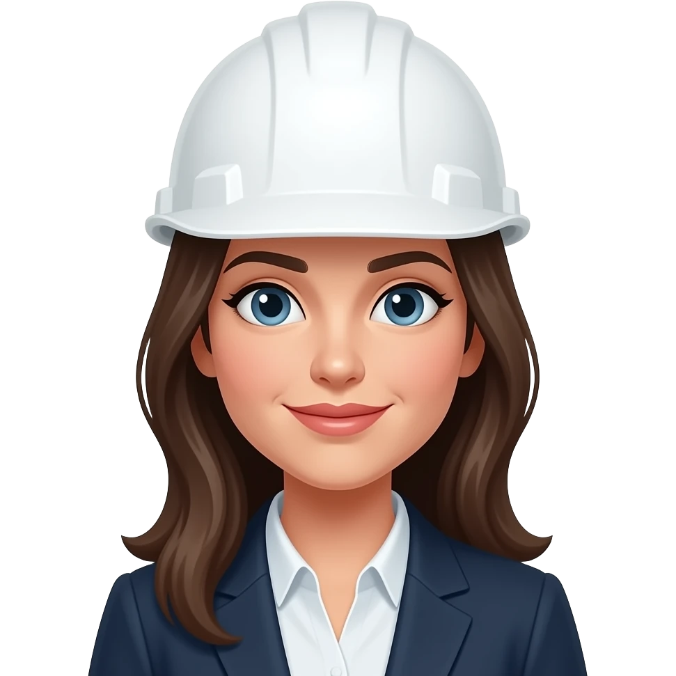 Woman Architect in white hard hat emoji