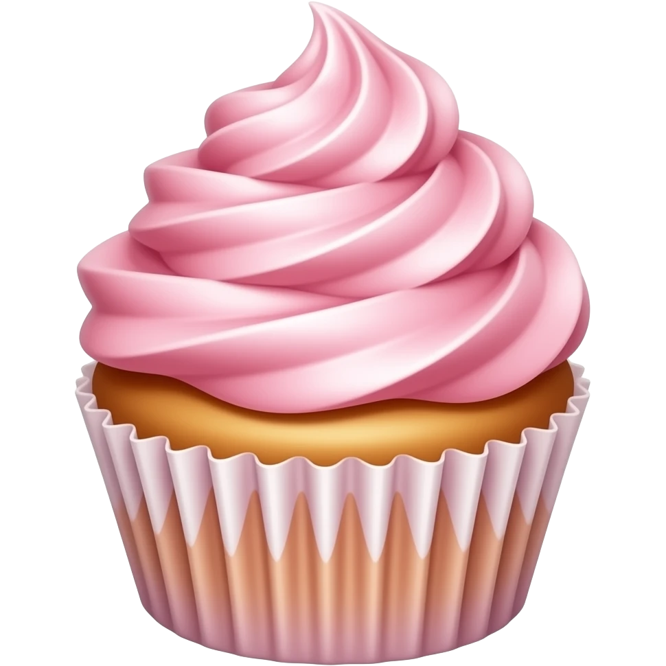 Cupcake with pink icing emoji