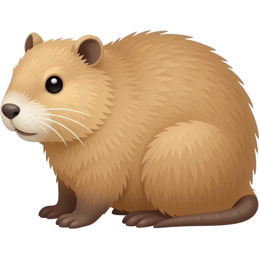 Cartoon 2d nutria emoji