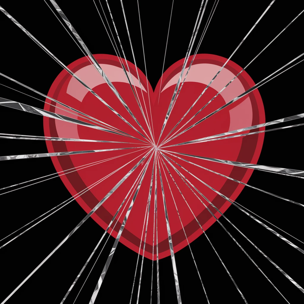 heart with a shattered glass look emoji