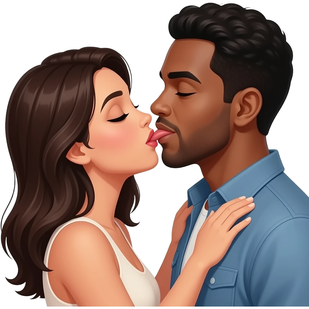 Latina sucking a black man’s dick emoji