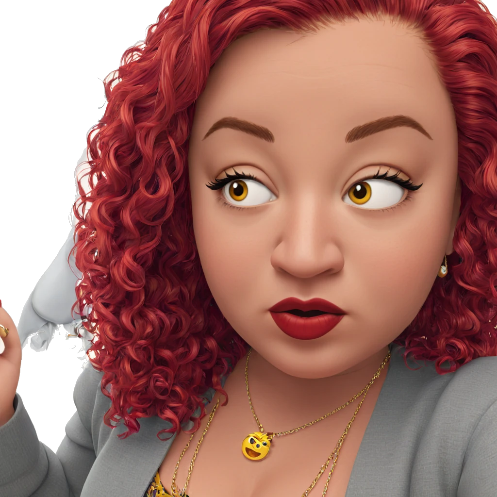 girl with red hair jewelry emoji