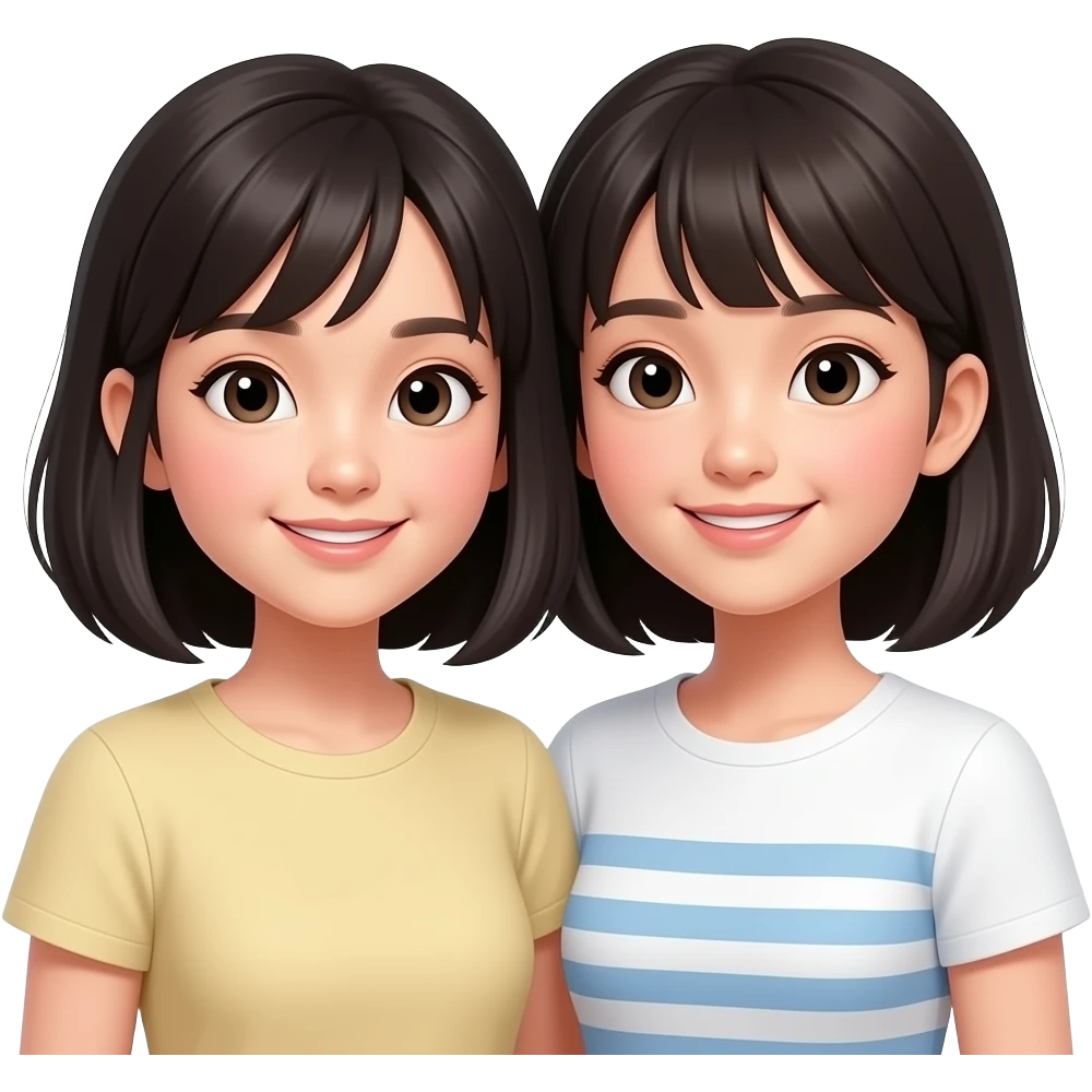two asian girls friend emoji
