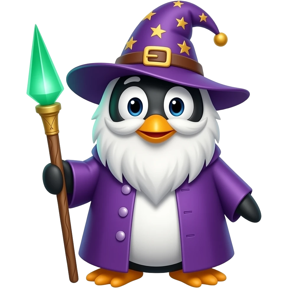 Penguin Wizard emoji