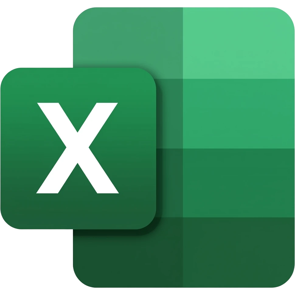 An emoji that combined the PPT and Excel symbols, with the green color for excel, and the red color for powerpoint symbols emoji