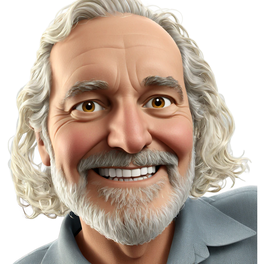 smiling old man with beard emoji