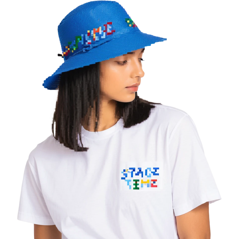 Синяя спортивная панамка со шнурком и надписью SPACEME, no background emoji