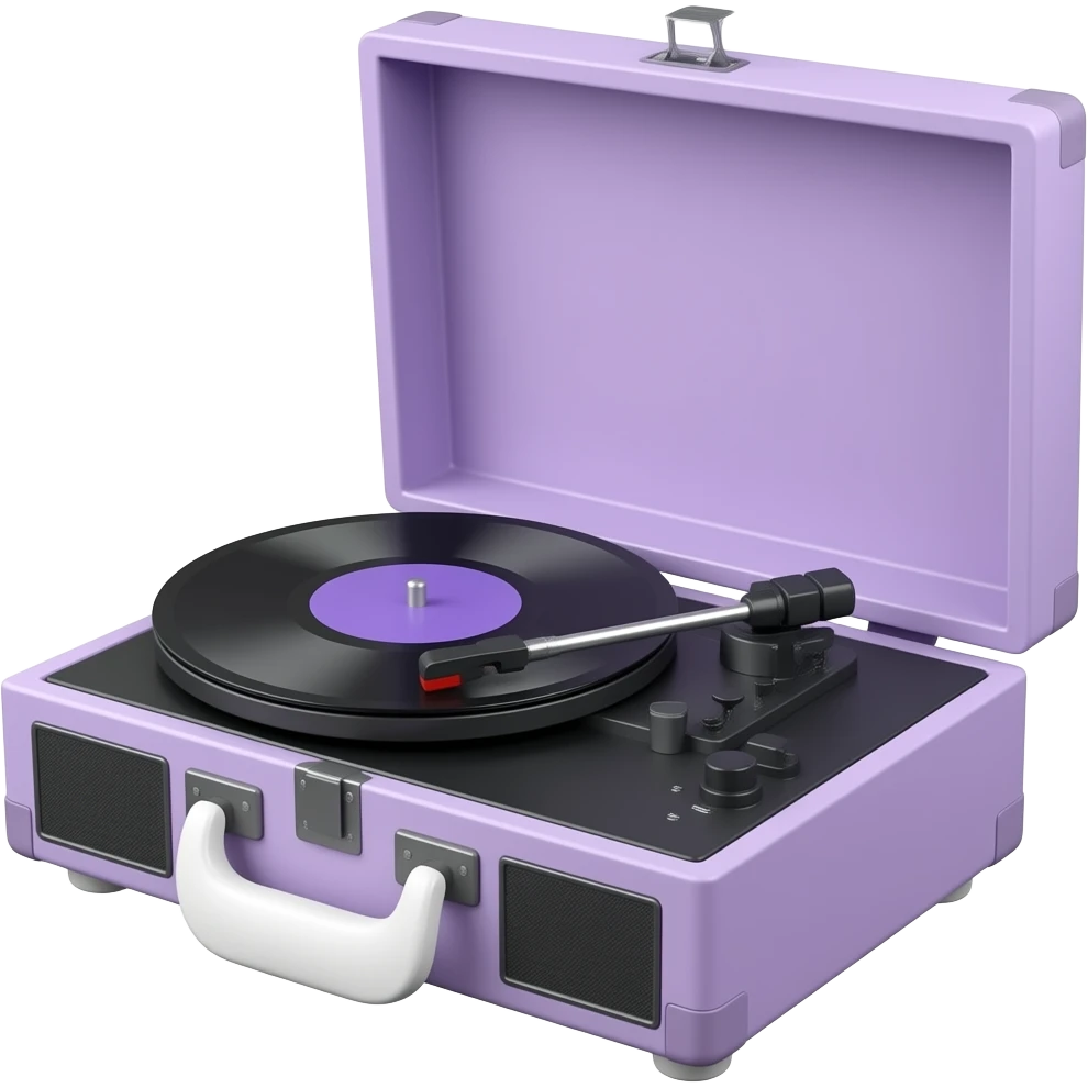 record player purple. vintage emoji
