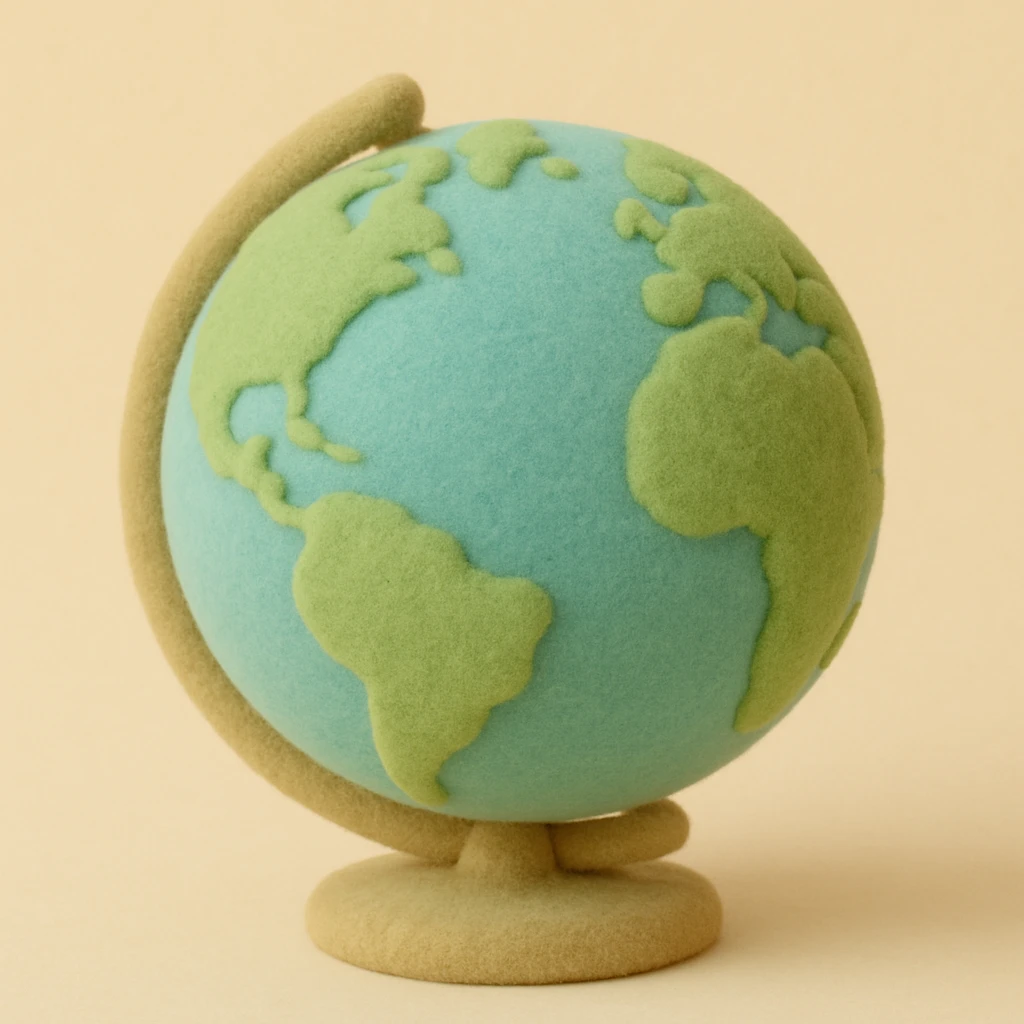 classic blue and green globe emoji