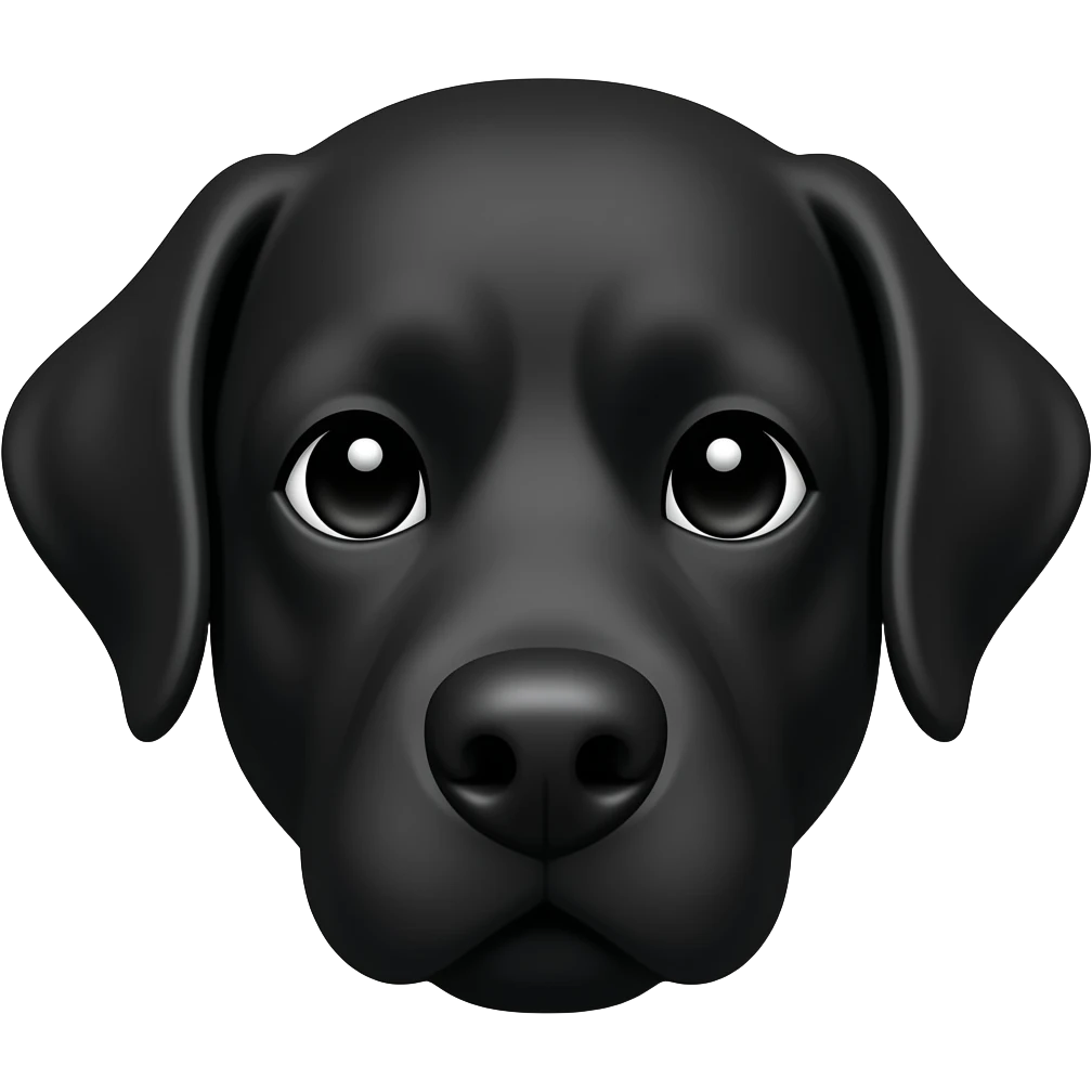 convierte un perro color negro en un emoji de WhatsApp emoji