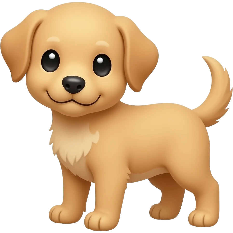 cure tan puppy emoji