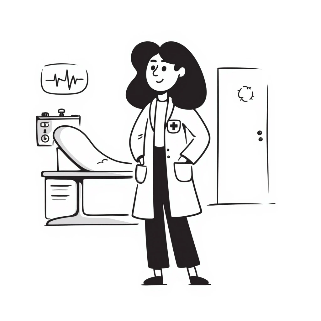 A beautiful woman doctor in the hospital emoji