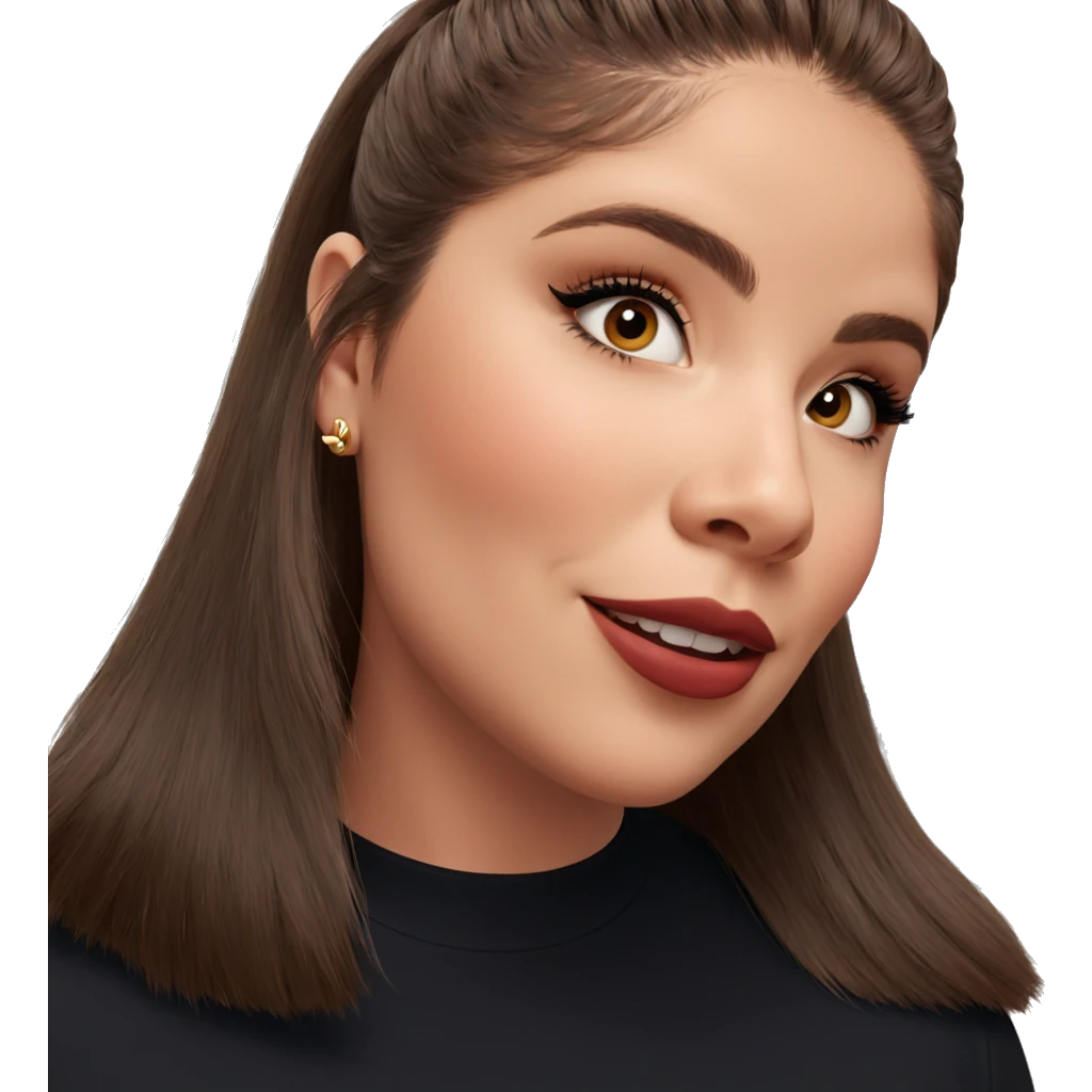 brown-haired girl with earrings emoji