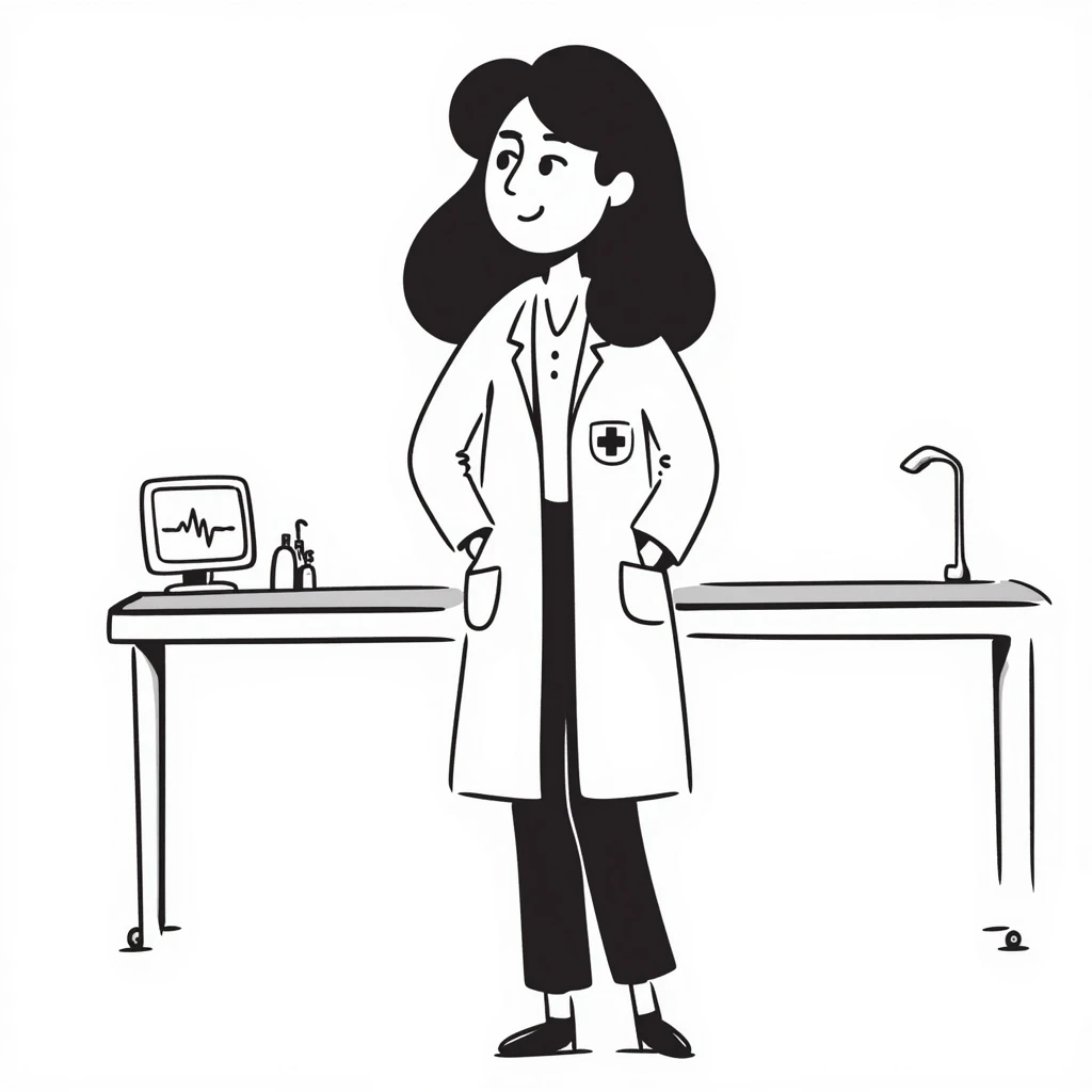 A beautiful woman doctor in the hospital emoji