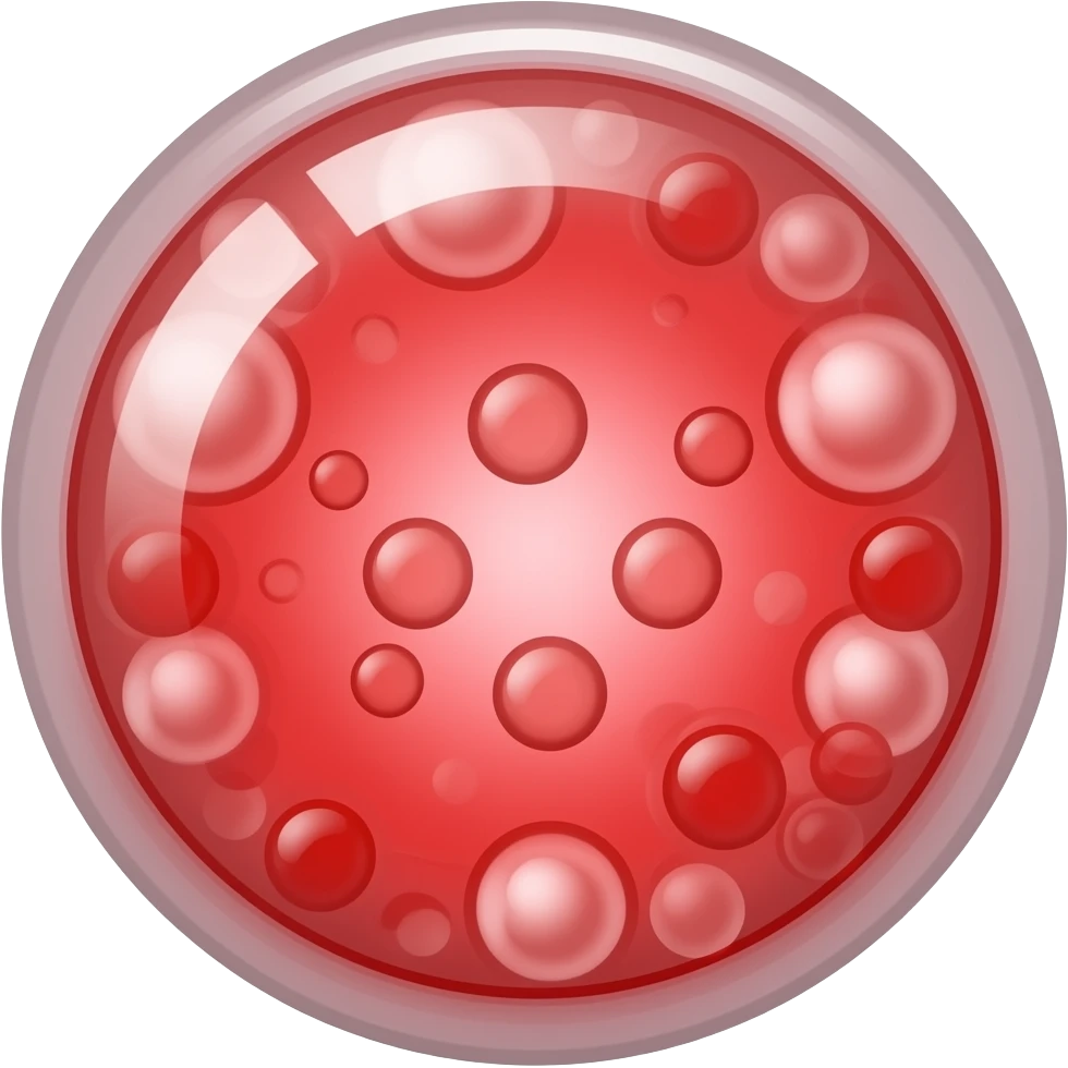 Cultura de bacteria vermelha microbiologia emoji