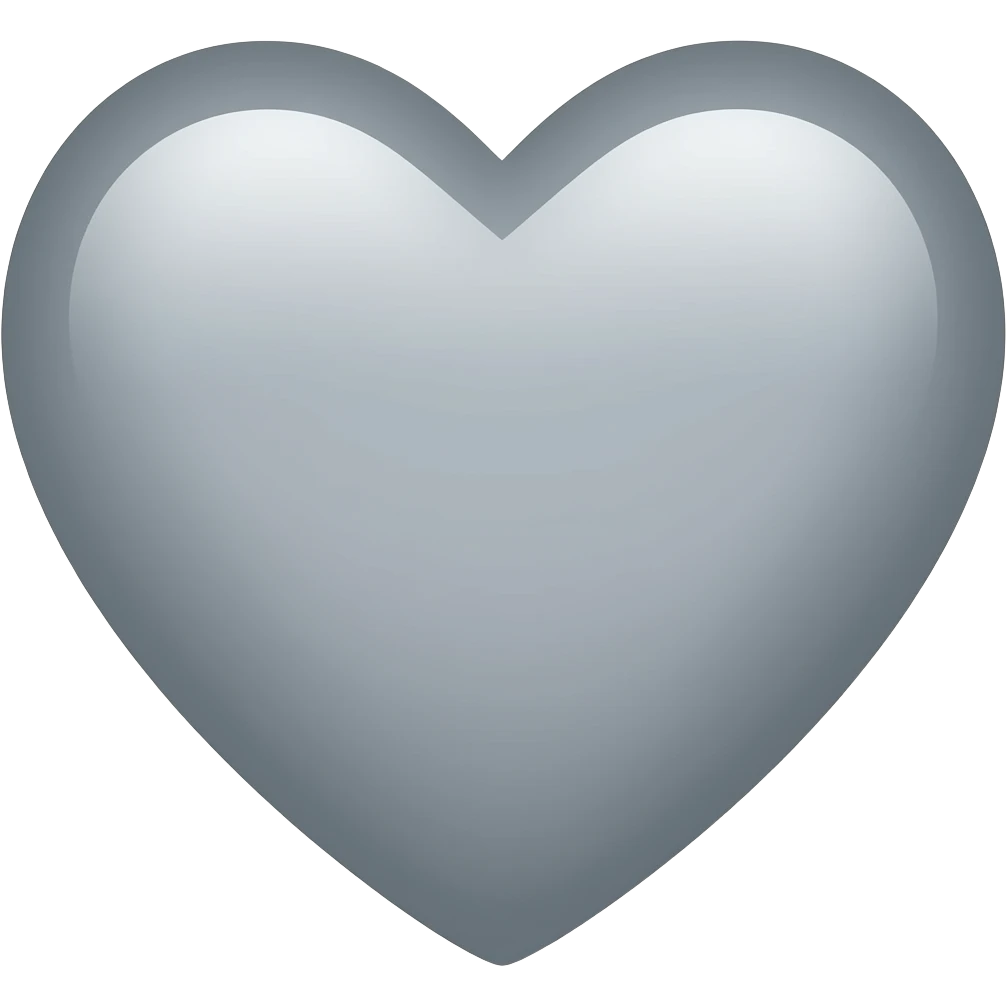 Grey Heart emoji