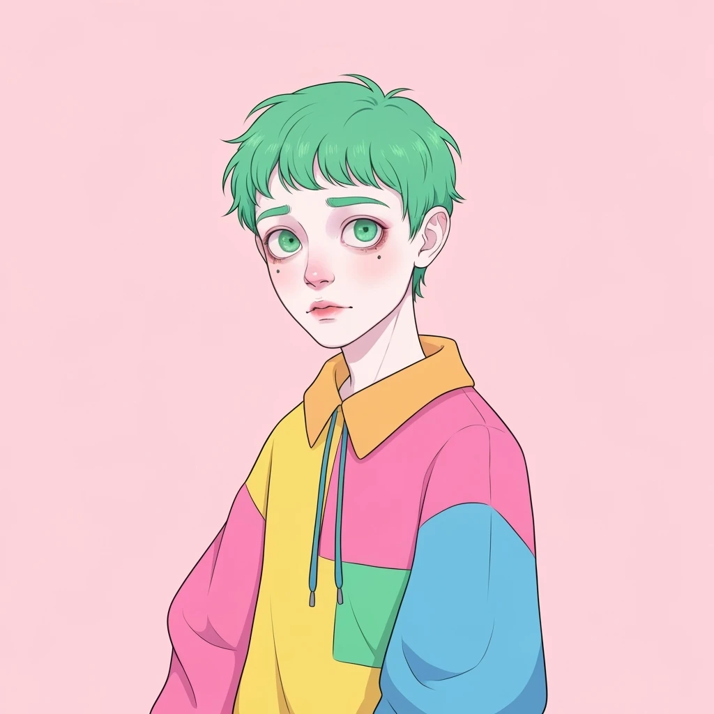 pastel horror profile picture, cute, expressive, minimal, variation 1 emoji