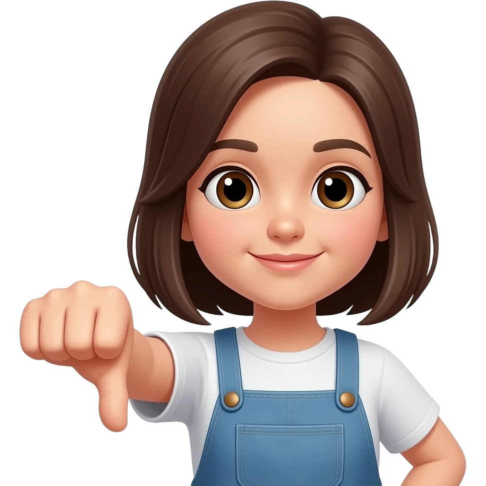 a girl thumbs down emoji
