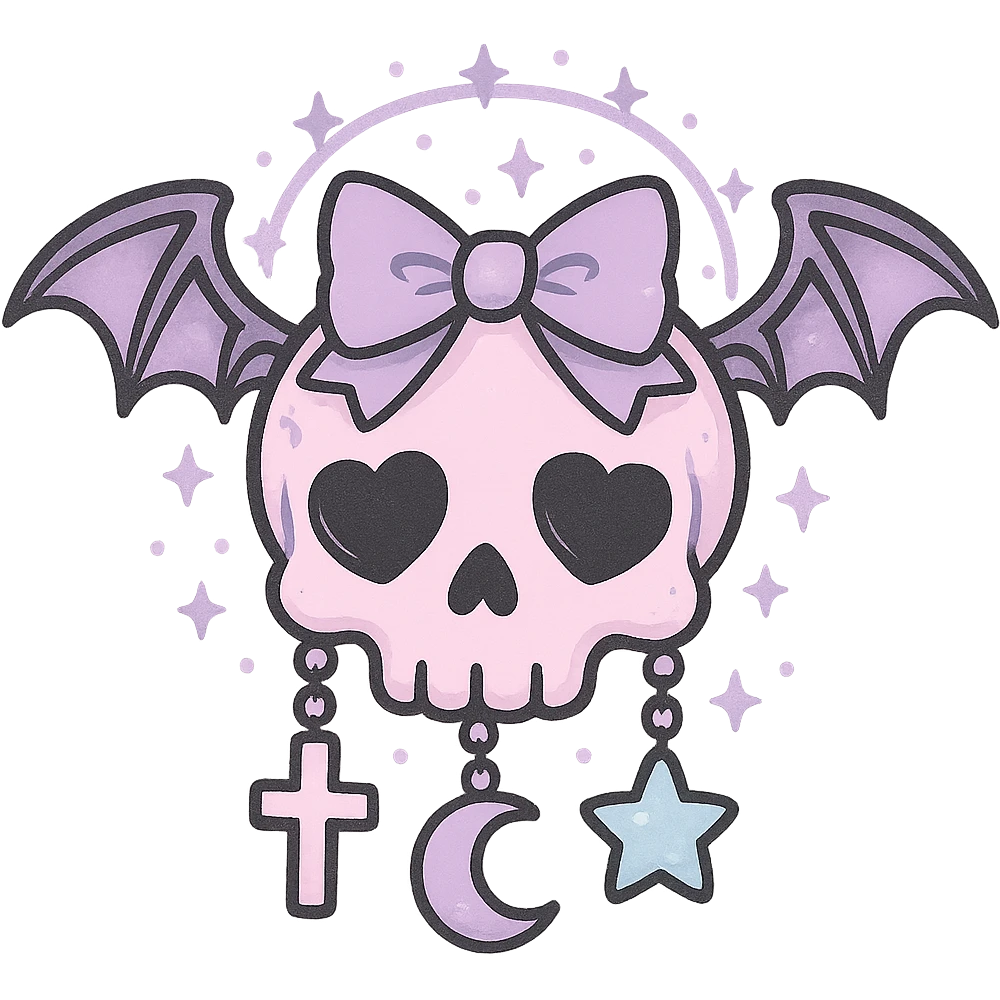 pastel goth black object remove background emoji