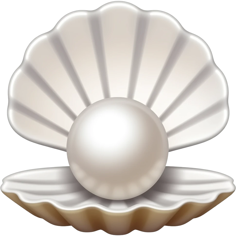 shell with pearl white emoji