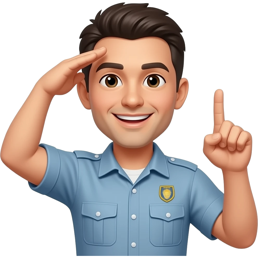 Make a combination of this 🙂🫡and 🫵🏻emojis emoji