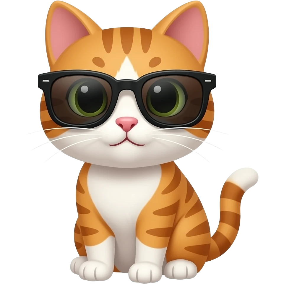 Cat wearing sunglasses emoji