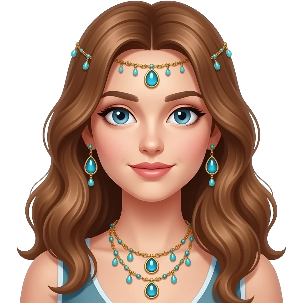 Pretty beautiful animesque style anime gorgeous aesthetic lady with many details and accessories emoji