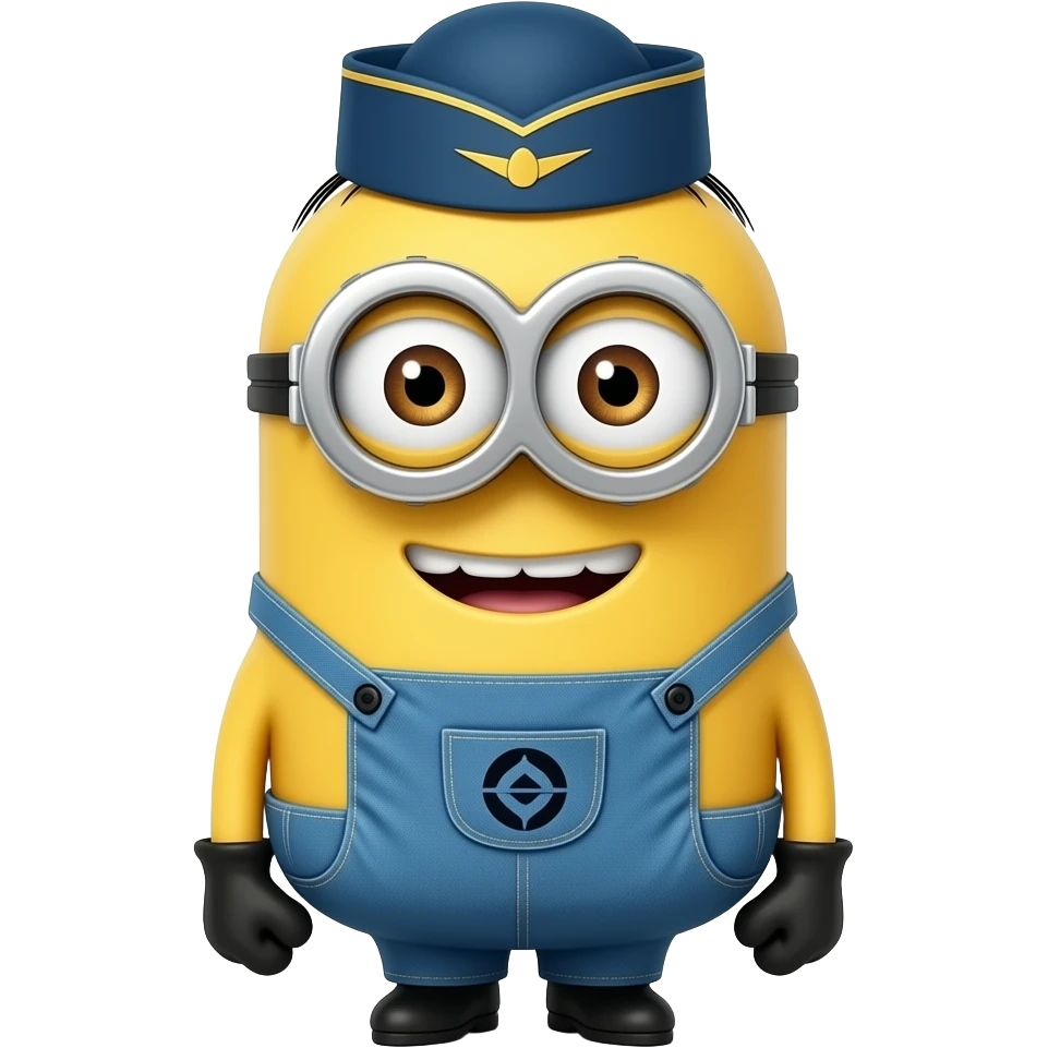 Flight attendant minion emoji