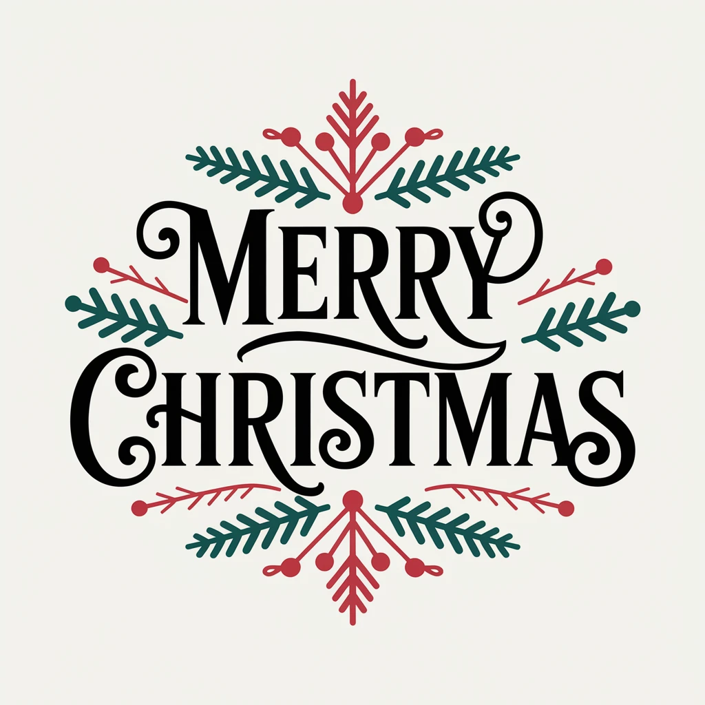 Merry christmas text, remove background emoji