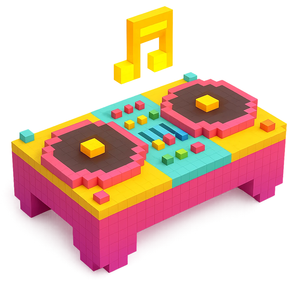 Сделай светящуюся DJ-установку emoji